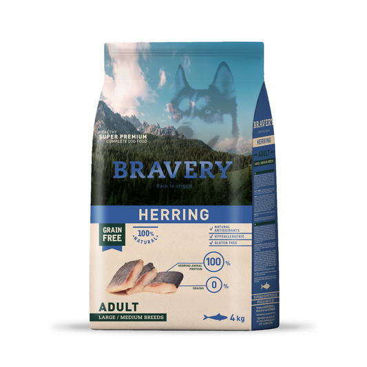 BRAVERY ARENQUE HERRING ADULT L/M BREEDS 4KG