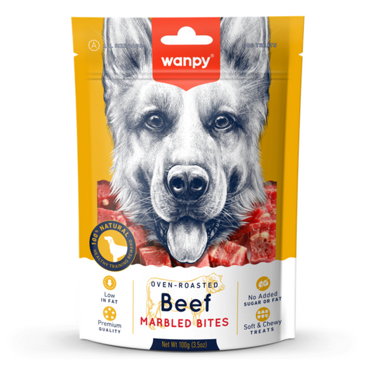 WANPY JERKY DOG MARBLED BEEF 100 GRS